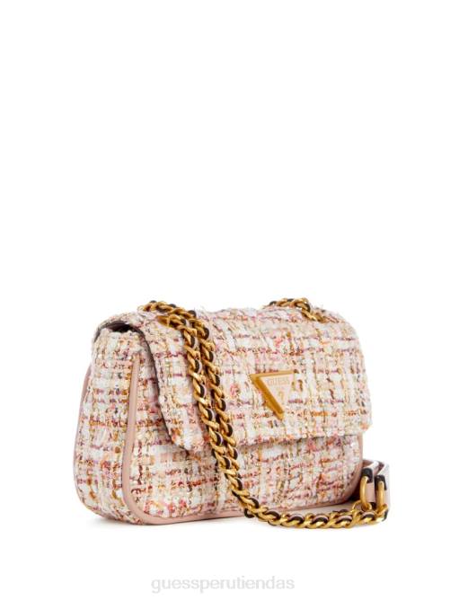 GUESS bandolera convertible mini giully tweed mujer 0P8X2833 áspid verde bolsas