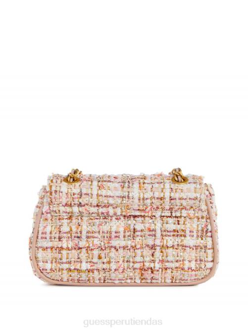 GUESS bandolera convertible mini giully tweed mujer 0P8X2833 áspid verde bolsas