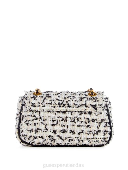 GUESS bandolera convertible mini giully tweed mujer 0P8X2856 crema múltiple bolsas