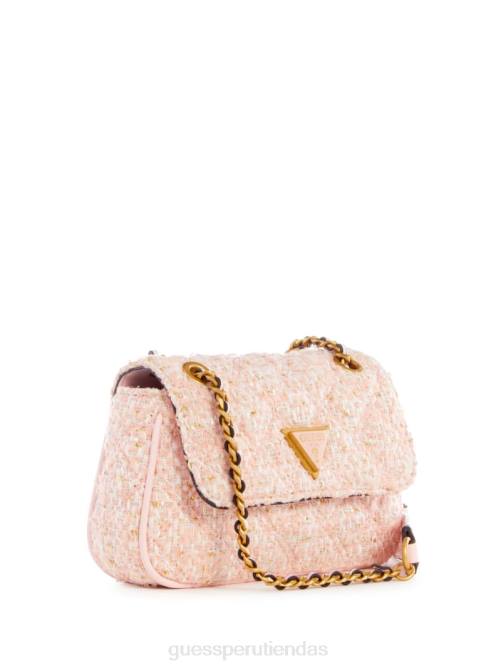 GUESS bandolera convertible mini giully tweed mujer 0P8X2913 lavado azul/palermo bolsas