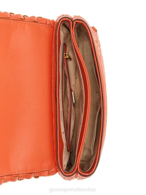 GUESS bandolera convertible tejida lisbet mujer 0P8X2770 amapola bolsas