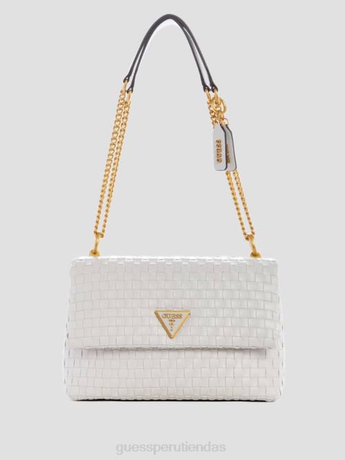 GUESS bandolera convertible tejida lisbet mujer 0P8X2808 blanco bolsas