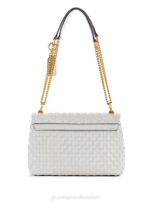 GUESS bandolera convertible tejida lisbet mujer 0P8X2808 blanco bolsas