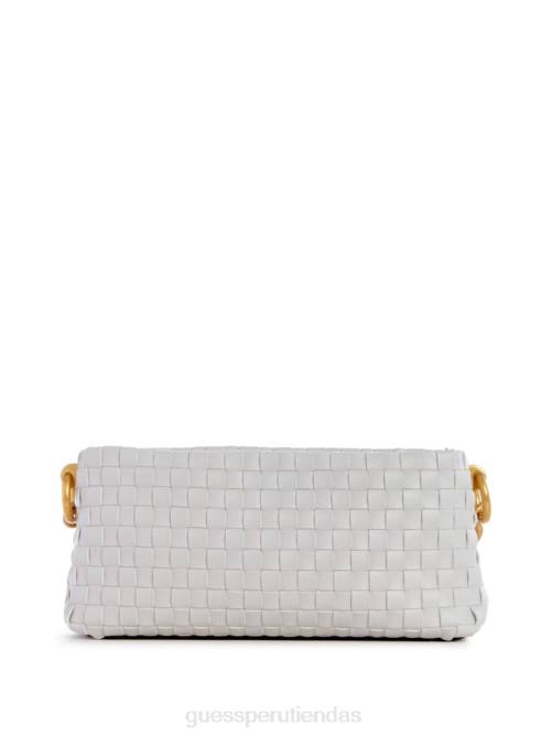 GUESS bandolera lisbet tejida mini con cremallera en la parte superior mujer 0P8X2810 blanco bolsas