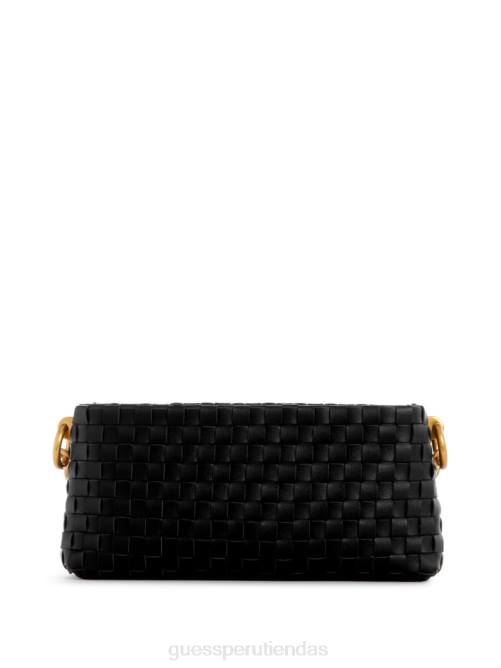 GUESS bandolera lisbet tejida mini con cremallera en la parte superior mujer 0P8X2819 estampado floral negro bolsas