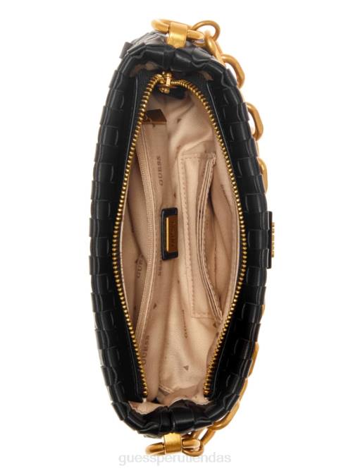GUESS bandolera lisbet tejida mini con cremallera en la parte superior mujer 0P8X2819 estampado floral negro bolsas