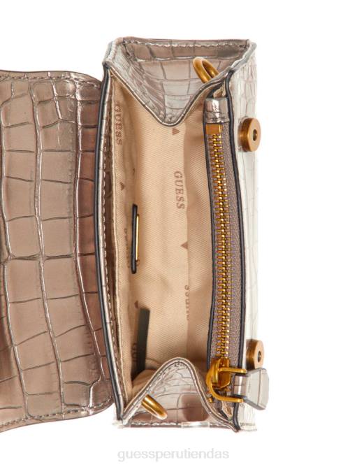 GUESS bandolera micro mini enisa mujer 0P8X2888 estaño bolsas