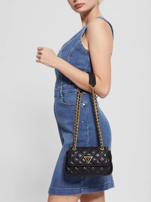 GUESS bandolera mini convertible giully mujer 0P8X2865 estampado floral negro bolsas