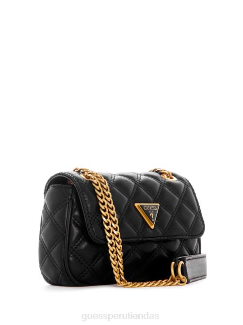GUESS bandolera mini convertible giully mujer 0P8X2865 estampado floral negro bolsas