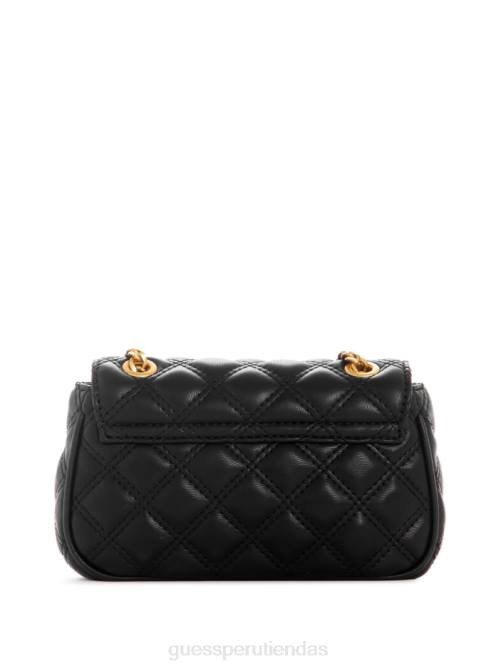 GUESS bandolera mini convertible giully mujer 0P8X2865 estampado floral negro bolsas