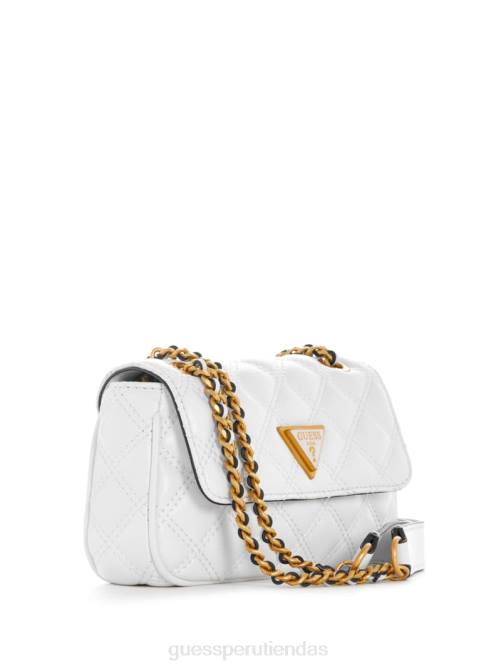 GUESS bandolera mini convertible giully mujer 0P8X2905 blanco multicolor bolsas