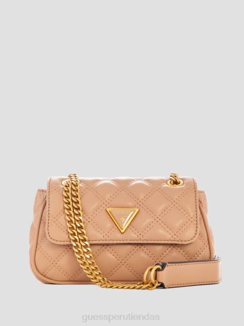 GUESS bandolera mini convertible giully mujer 0P8X2927 desbordamiento beige bolsas