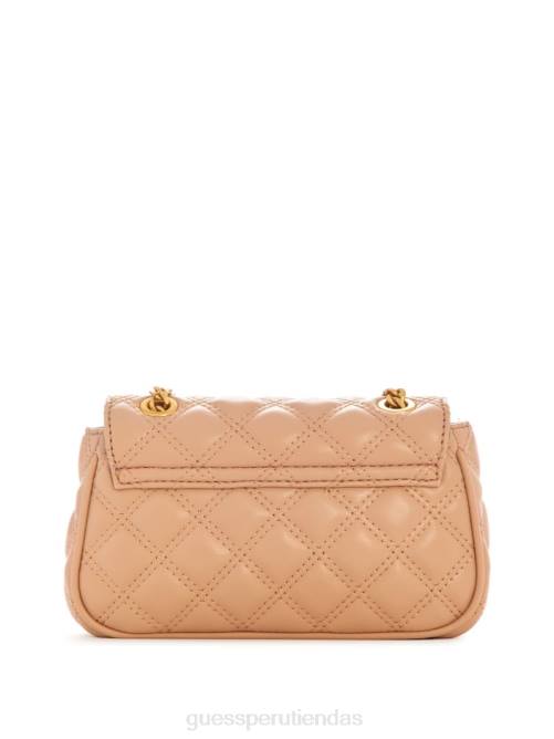 GUESS bandolera mini convertible giully mujer 0P8X2927 desbordamiento beige bolsas