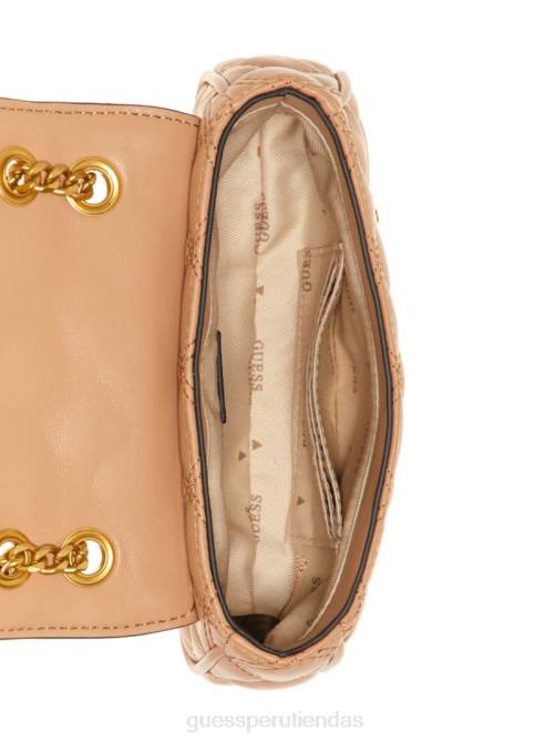 GUESS bandolera mini convertible giully mujer 0P8X2927 desbordamiento beige bolsas
