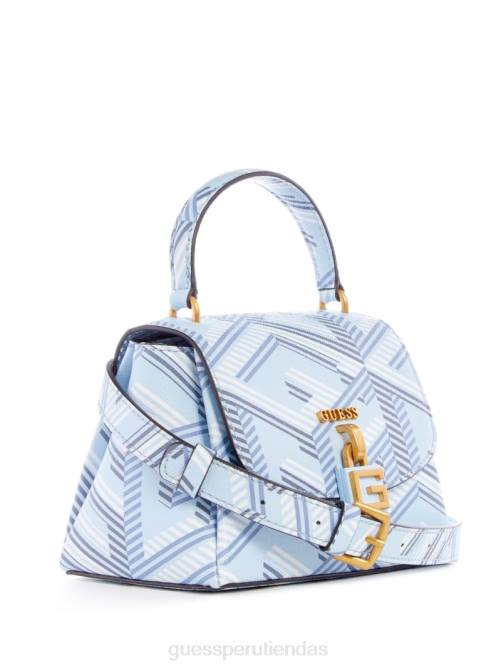 GUESS bandolera mini montreal g cube mujer 0P8X2774 logotipo azul hielo bolsas