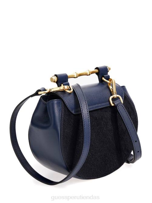 GUESS bandolera pequeña alia de piel redondeada mujer 0P8X2944 azul oscuro bolsas
