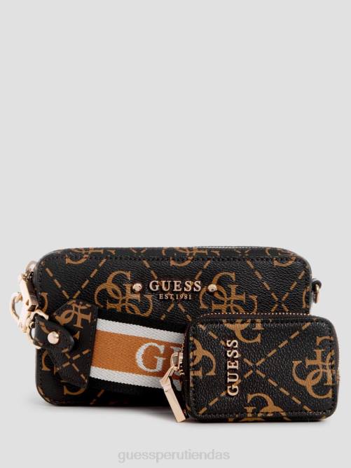 GUESS bandolera rea ​​quattro g mini cámara mujer 0P8X2754 marrón múltiple bolsas