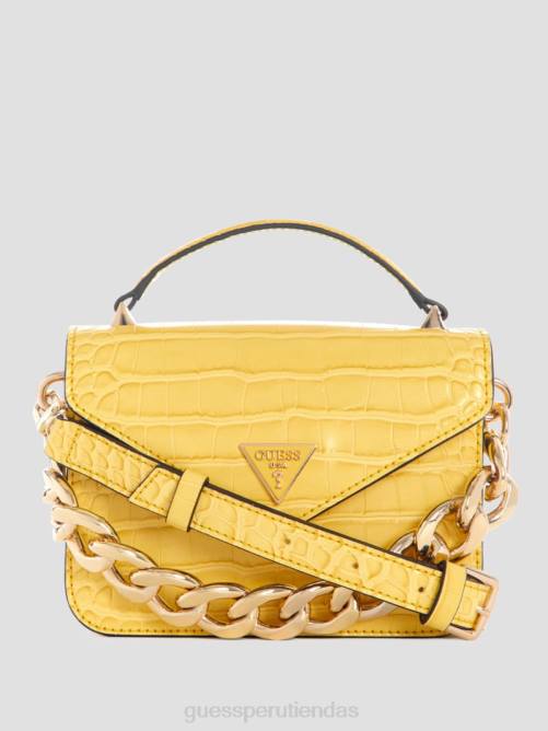GUESS bandolera retour mini con asa superior mujer 0P8X2847 amarillo bolsas
