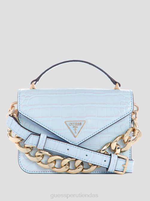 GUESS bandolera retour mini con asa superior mujer 0P8X2861 azul pálido bolsas