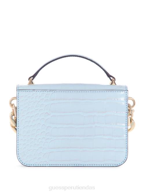 GUESS bandolera retour mini con asa superior mujer 0P8X2861 azul pálido bolsas