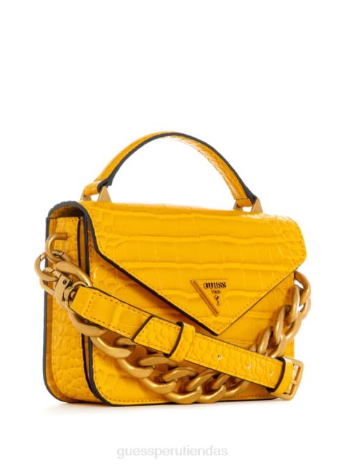 GUESS bandolera retour mini con asa superior mujer 0P8X2893 amarillo bolsas