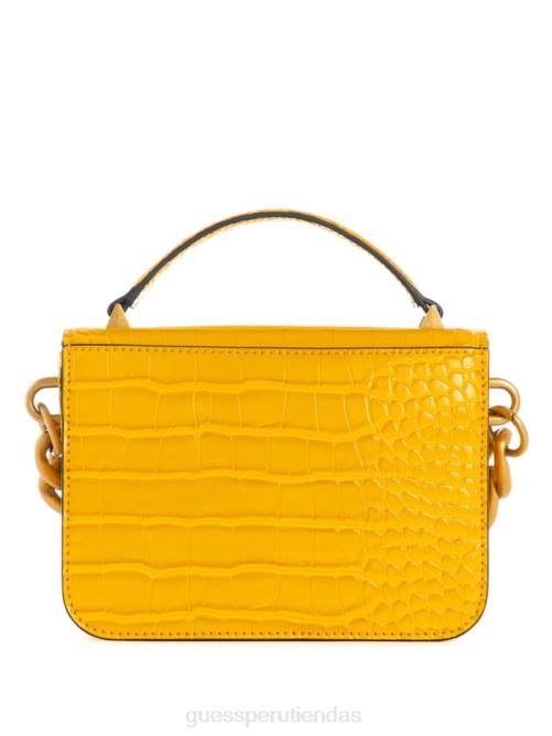 GUESS bandolera retour mini con asa superior mujer 0P8X2893 amarillo bolsas