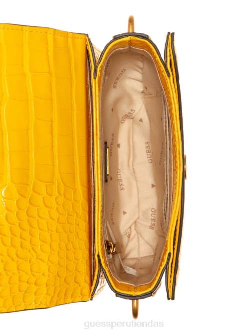 GUESS bandolera retour mini con asa superior mujer 0P8X2893 amarillo bolsas