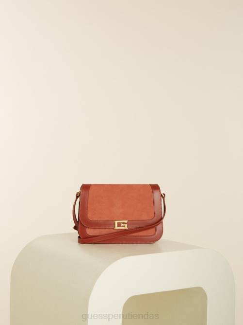 GUESS bandolera thea de cuero con mini solapa mujer 0P8X2916 Rusia bolsas