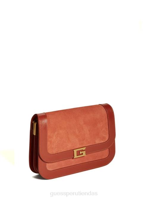 GUESS bandolera thea de cuero con mini solapa mujer 0P8X2916 Rusia bolsas
