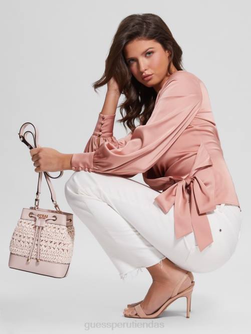 GUESS bolso bombonera de paja de crochet liguria mujer 0P8X2960 teñir bolsas