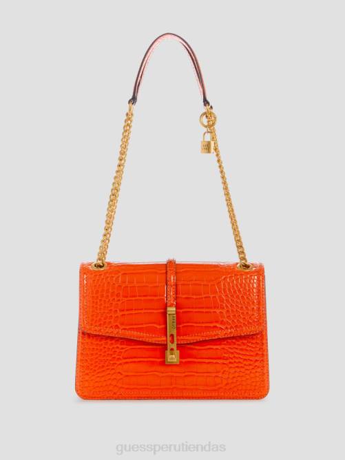 GUESS bolso convertible james de cocodrilo mujer 0P8X2763 naranja bolsas