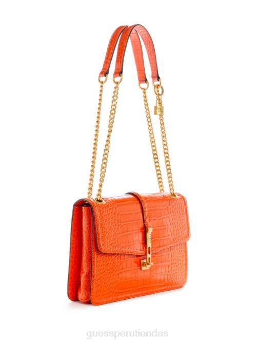 GUESS bolso convertible james de cocodrilo mujer 0P8X2763 naranja bolsas