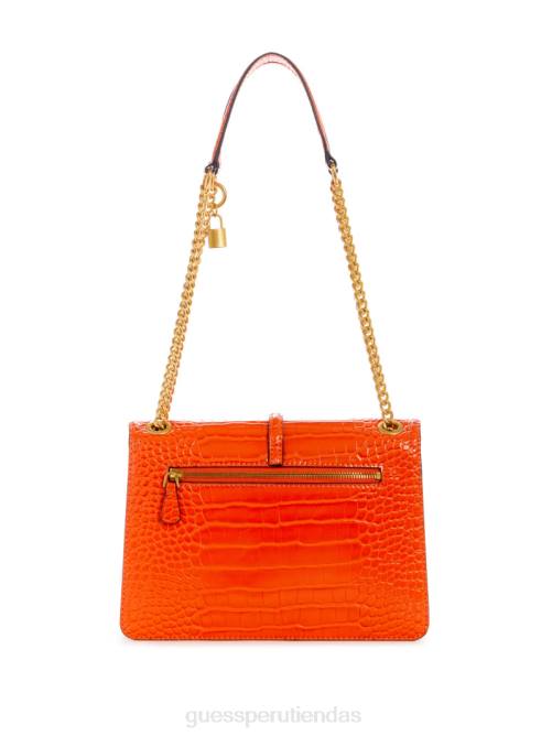 GUESS bolso convertible james de cocodrilo mujer 0P8X2763 naranja bolsas