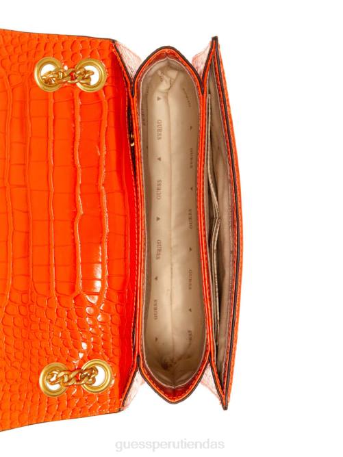 GUESS bolso convertible james de cocodrilo mujer 0P8X2763 naranja bolsas