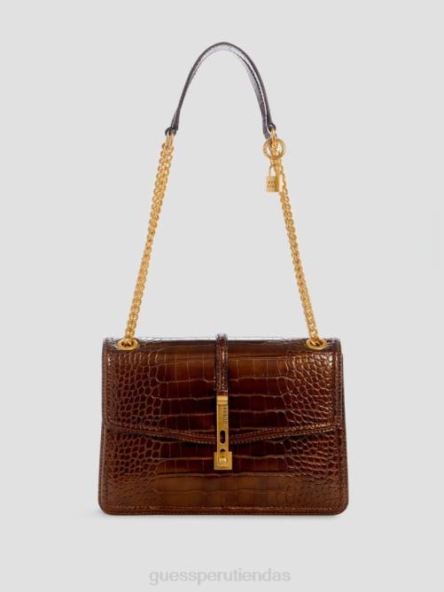 GUESS bolso convertible james de cocodrilo mujer 0P8X2764 bronce bolsas
