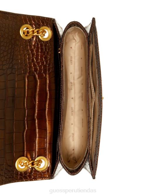GUESS bolso convertible james de cocodrilo mujer 0P8X2764 bronce bolsas