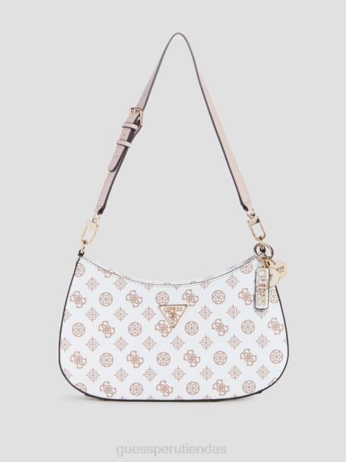 GUESS bolso de hombro noelle con logo y peonías mujer 0P8X2945 sauce bolsas