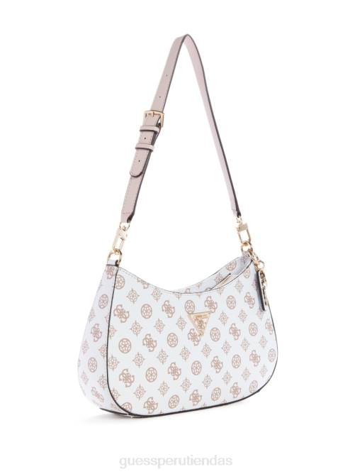 GUESS bolso de hombro noelle con logo y peonías mujer 0P8X2945 sauce bolsas