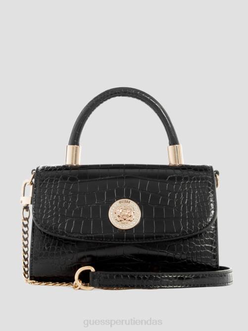 GUESS bolso rock con asa superior mujer 0P8X2787 estampado floral negro bolsas