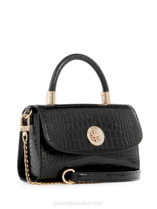 GUESS bolso rock con asa superior mujer 0P8X2787 estampado floral negro bolsas