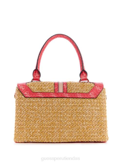 GUESS bolso satchel kasinta de rafia con asa superior mujer 0P8X2997 lavado de cali bolsas