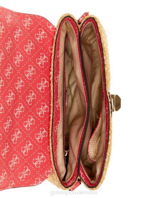 GUESS bolso satchel kasinta de rafia con asa superior mujer 0P8X2997 lavado de cali bolsas