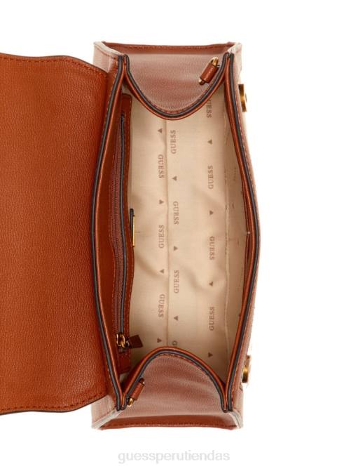GUESS bolso stephi con asa superior y logo en jacquard mujer 0P8X2975 marrón bolsas