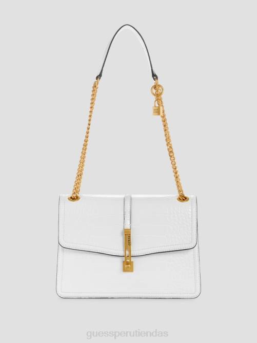 GUESS bolso convertible james de cocodrilo mujer 0P8X2844 blanco multicolor bolsas