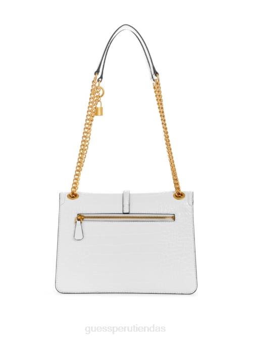 GUESS bolso convertible james de cocodrilo mujer 0P8X2844 blanco multicolor bolsas