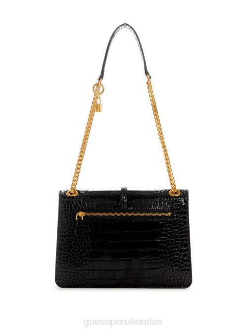 GUESS bolso convertible james de cocodrilo mujer 0P8X2851 estampado floral negro bolsas