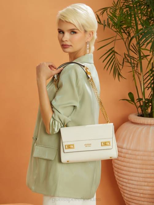 GUESS bolso convertible katey lagarto mujer 0P8X2762 blanco bolsas