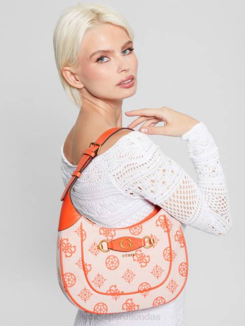 GUESS bolso hobo izzy con logo mujer 0P8X3066 naranja/naranja brillante bolsas