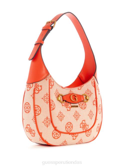 GUESS bolso hobo izzy con logo mujer 0P8X3066 naranja/naranja brillante bolsas