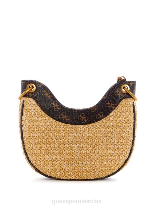 GUESS bolso hobo mini kasinta de rafia mujer 0P8X2993 lavado azul/bella sera bolsas
